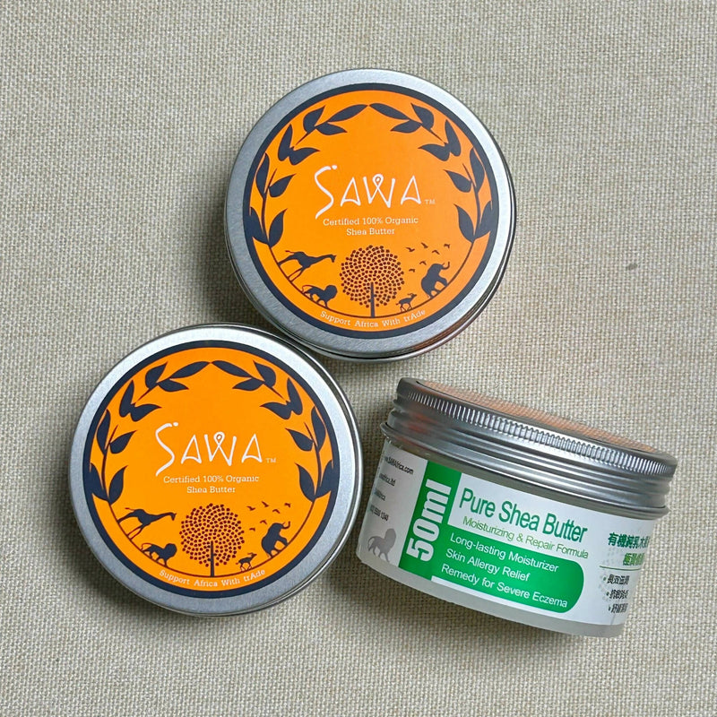 【SAWA Africa】有機純乳木果油 50ml (3樽套裝)