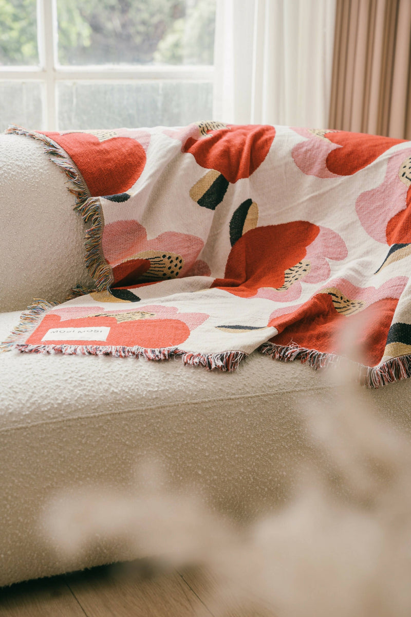 紅色山茶花毛毯 Camellia Blanket